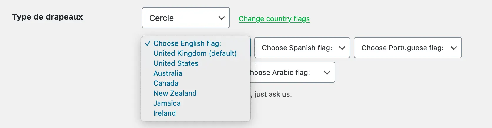 Weglot et le back office WordPress - Personnaliser les drapeaux par pays et par langues 
